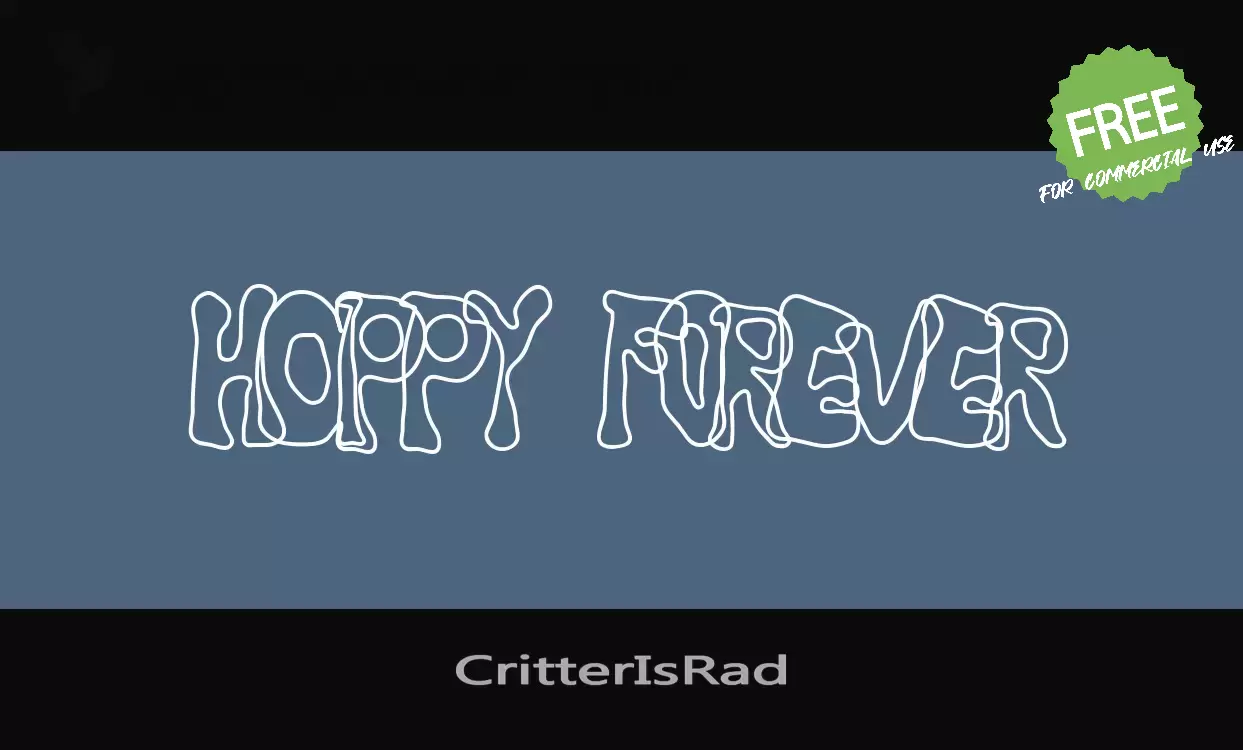 「CritterIsRad」字体效果图