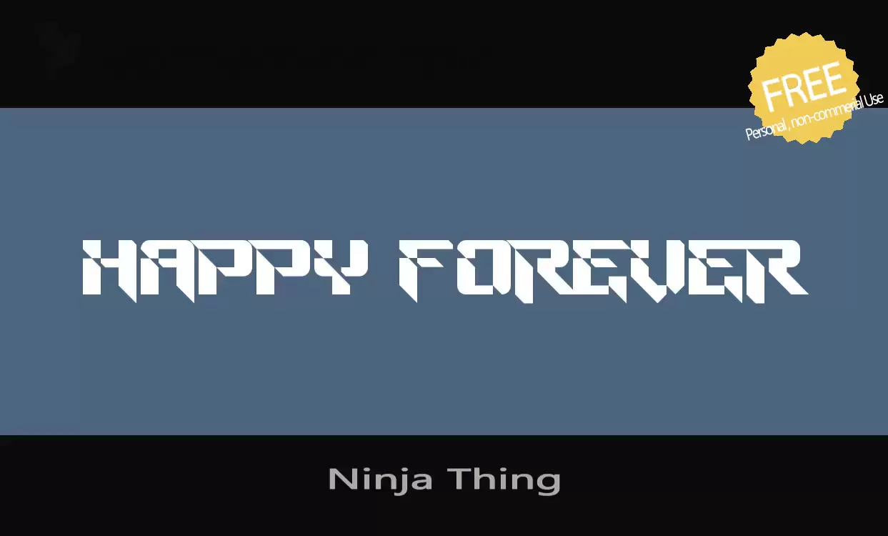 「Ninja-Thing」字体效果图