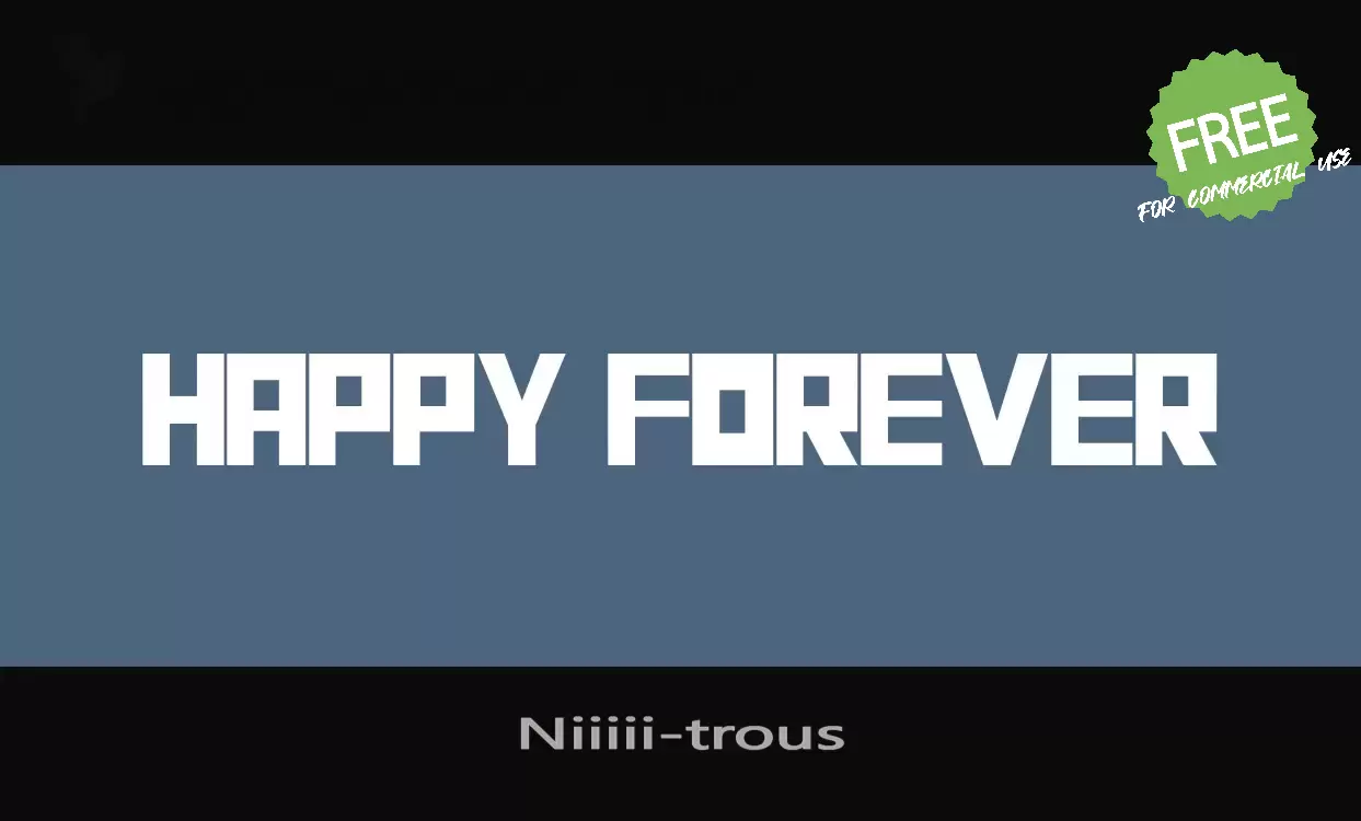「Niiiii-trous」字体效果图