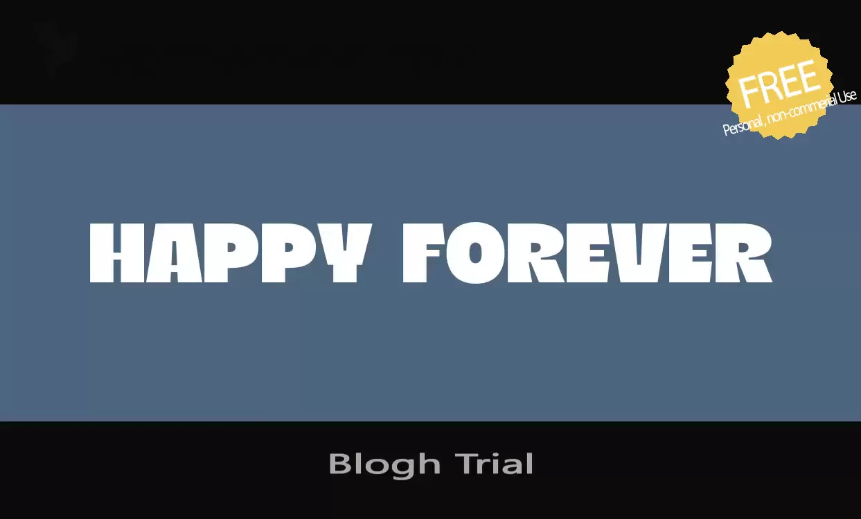 「Blogh-Trial」字体效果图