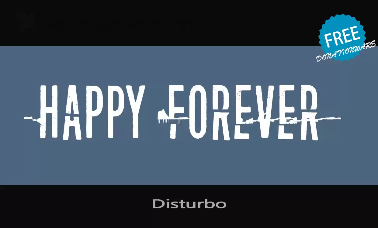 「Disturbo」字体效果图