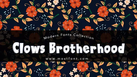 「Clows-Brotherhood」字体排版图片