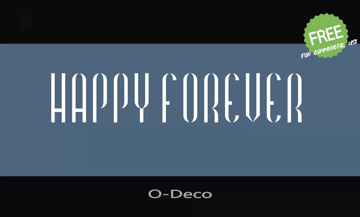 Font Sample of O-Deco
