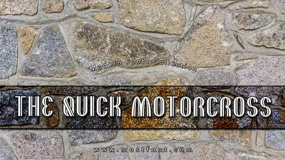 「THE-QUICK-MOTORCROSS」字体排版图片