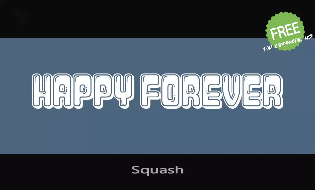 「Squash」字体效果图