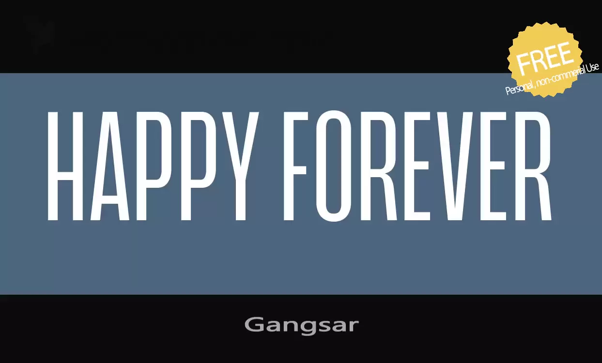 「Gangsar」字体效果图