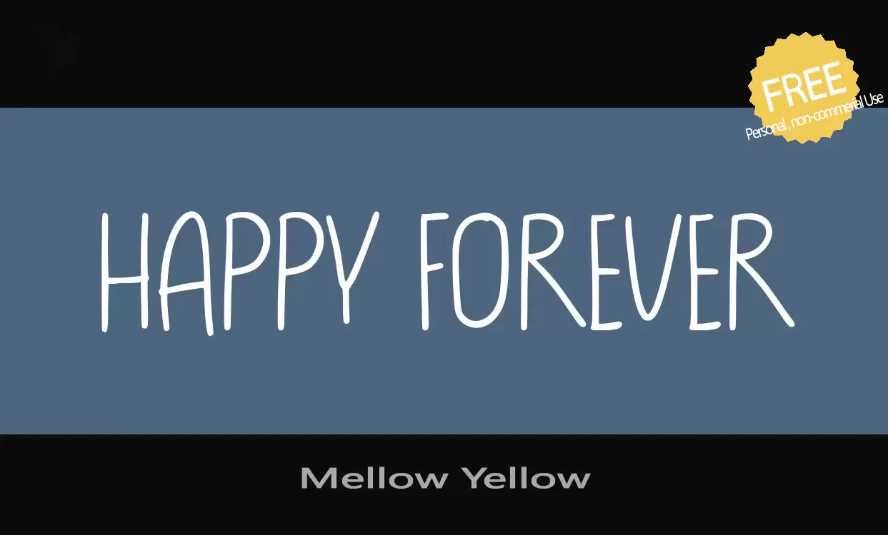 「Mellow-Yellow」字体效果图