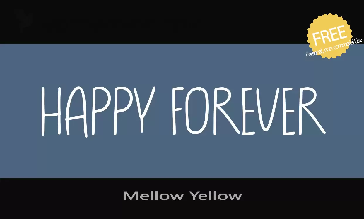 Font Sample of Mellow-Yellow