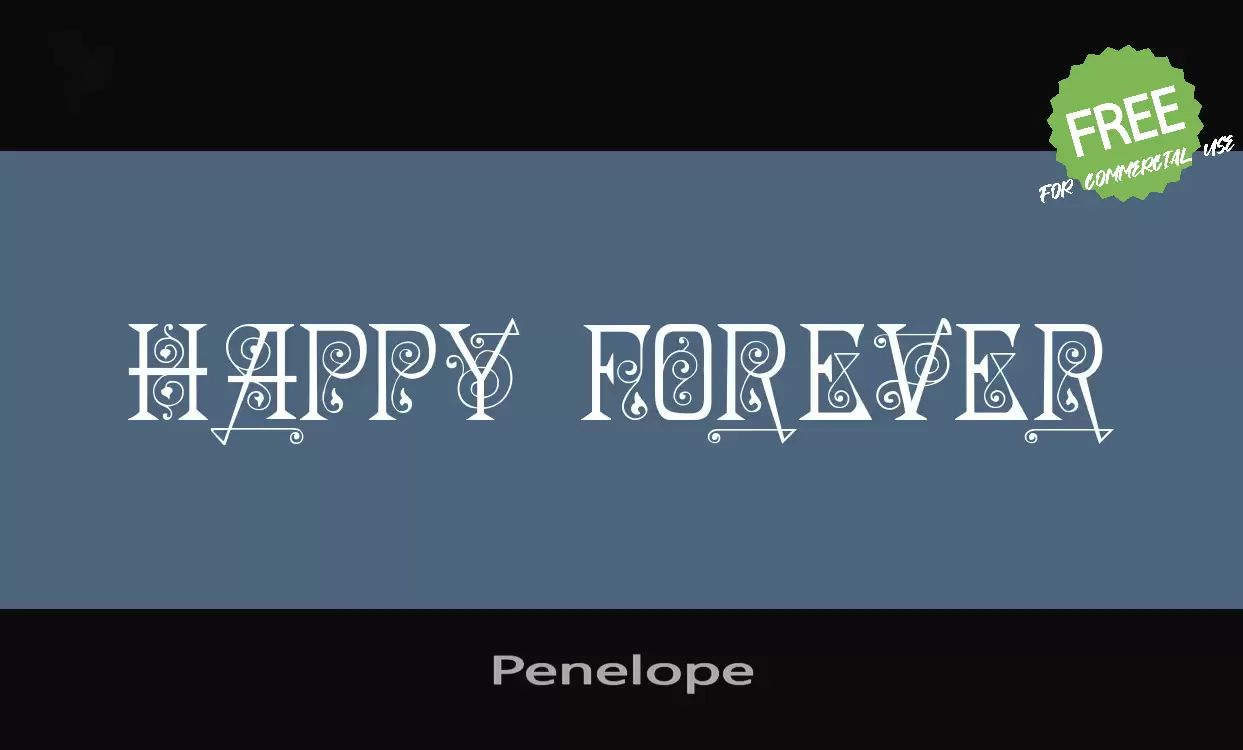 Font Sample of Penelope