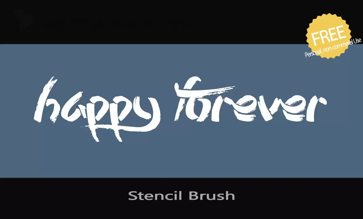 Font Sample of Stencil-Brush