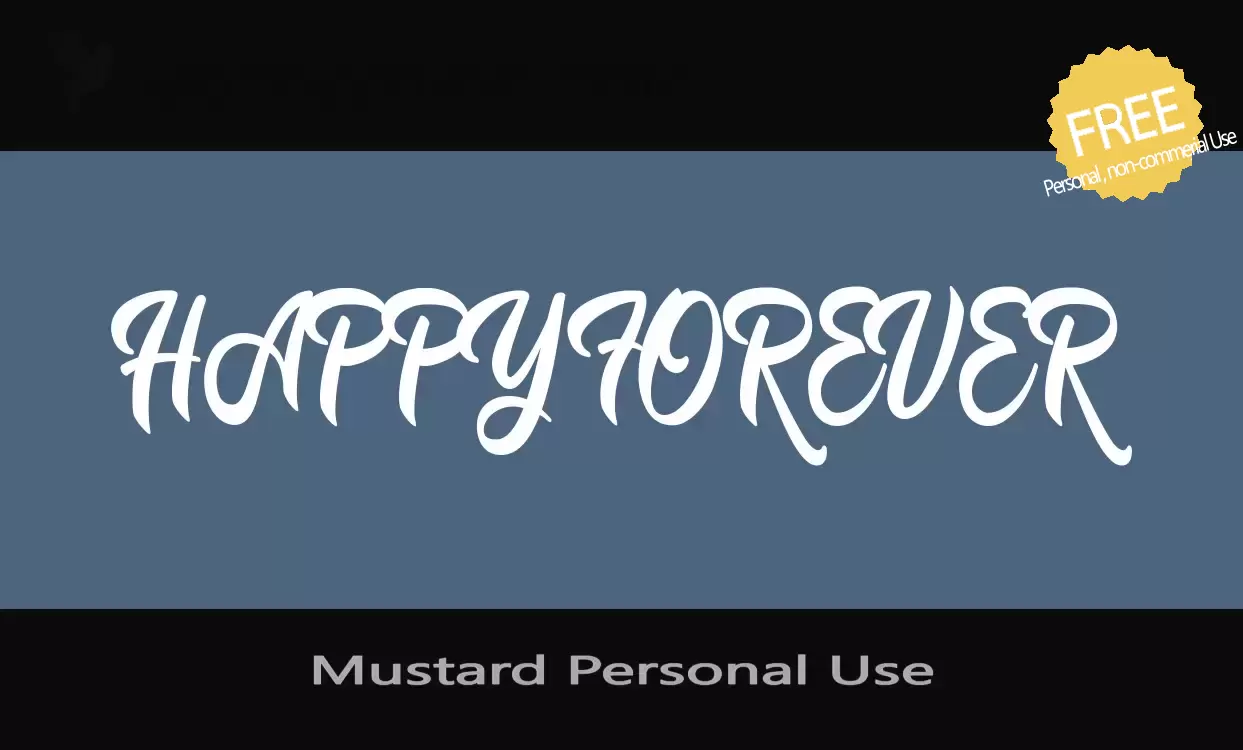 「Mustard-Personal-Use」字体效果图
