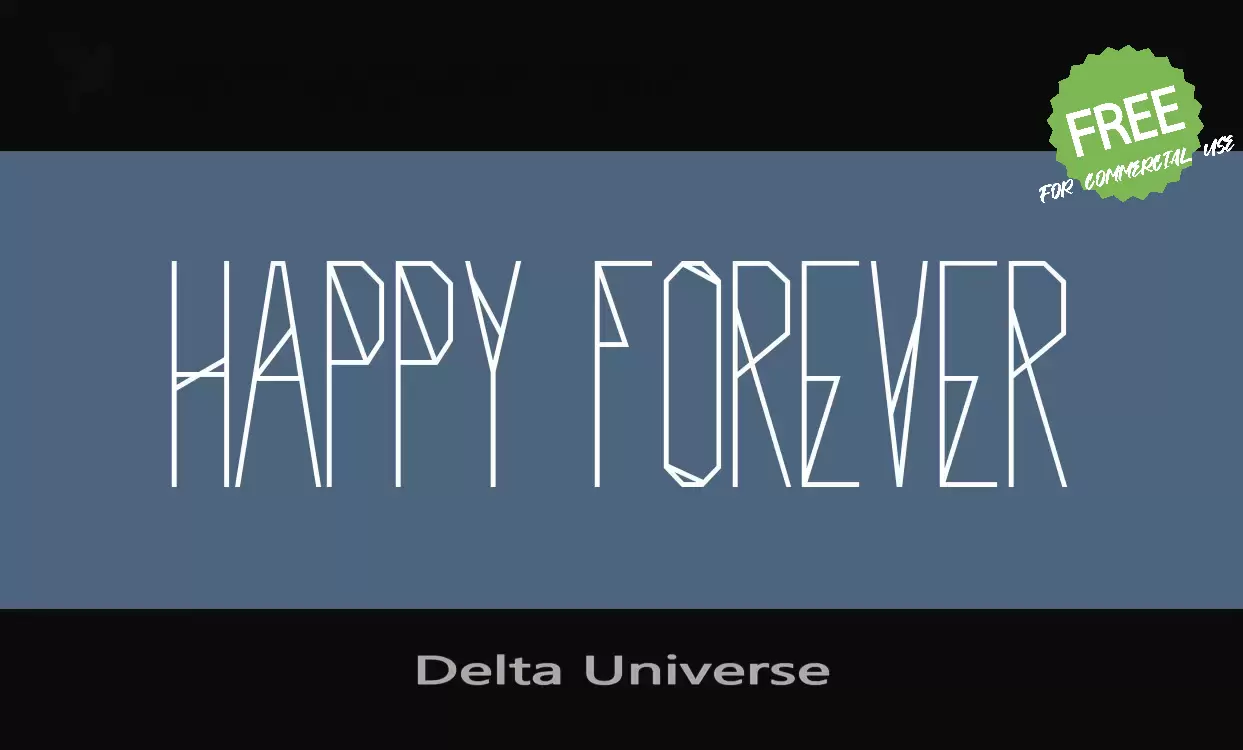 「Delta-Universe」字体效果图