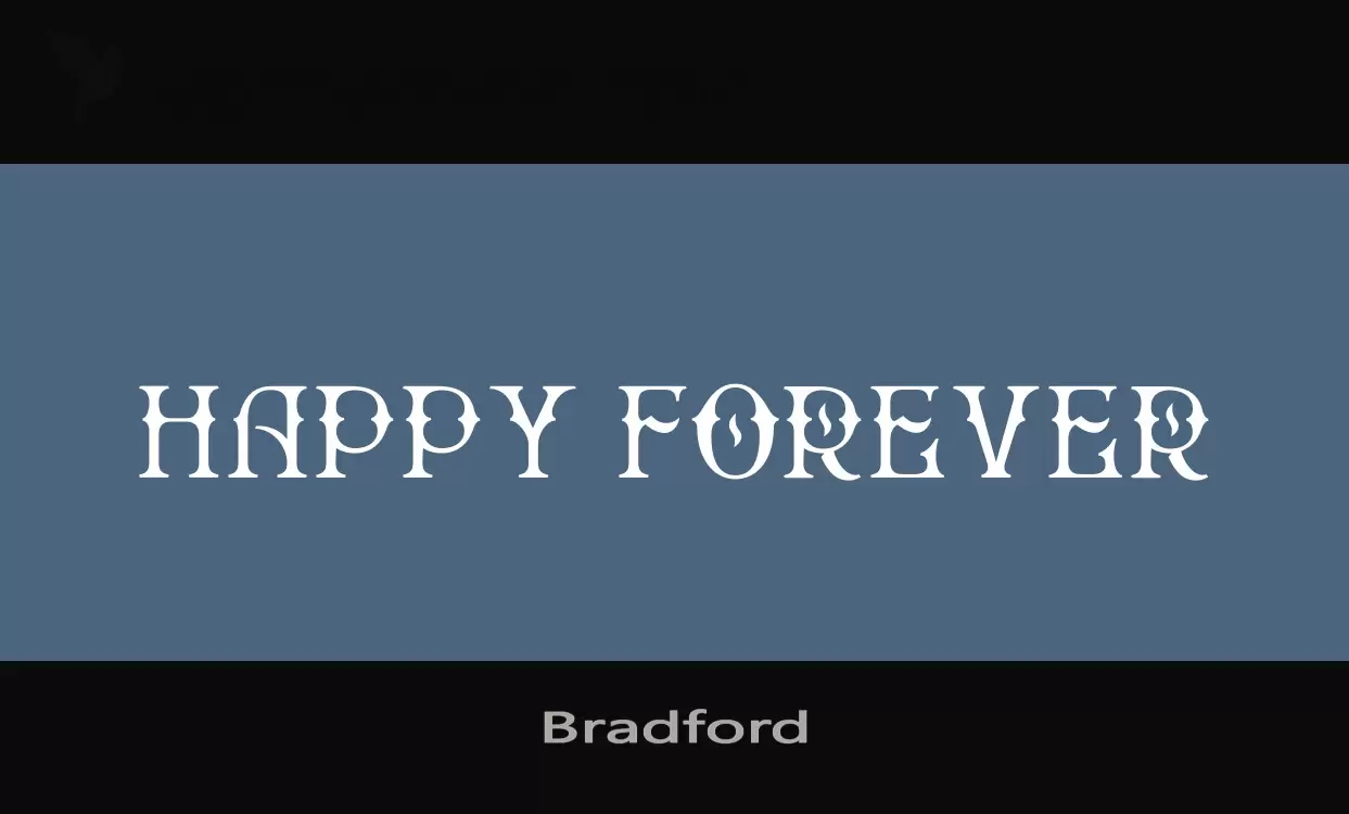 「Bradford」字体效果图