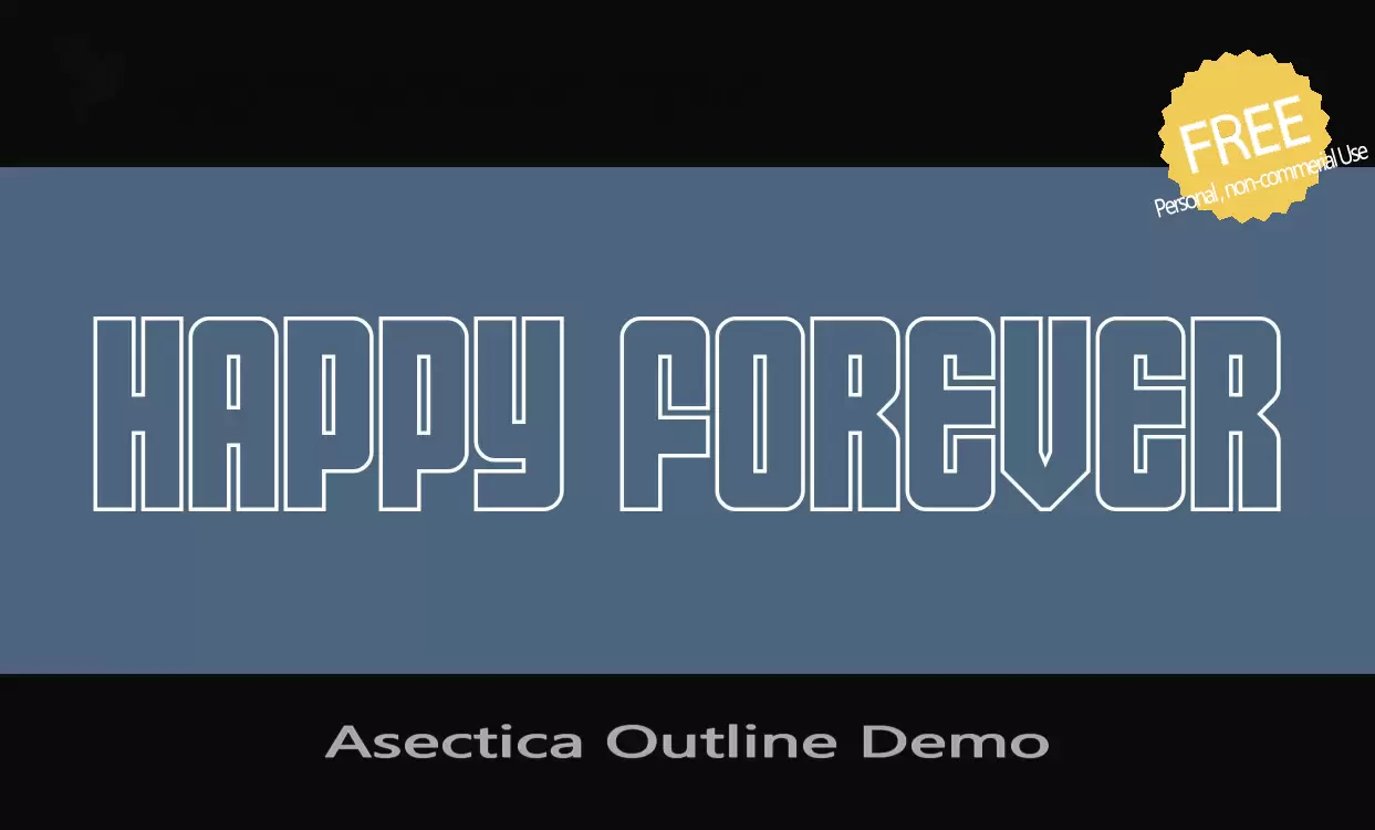 「Asectica-Outline-Demo」字体效果图