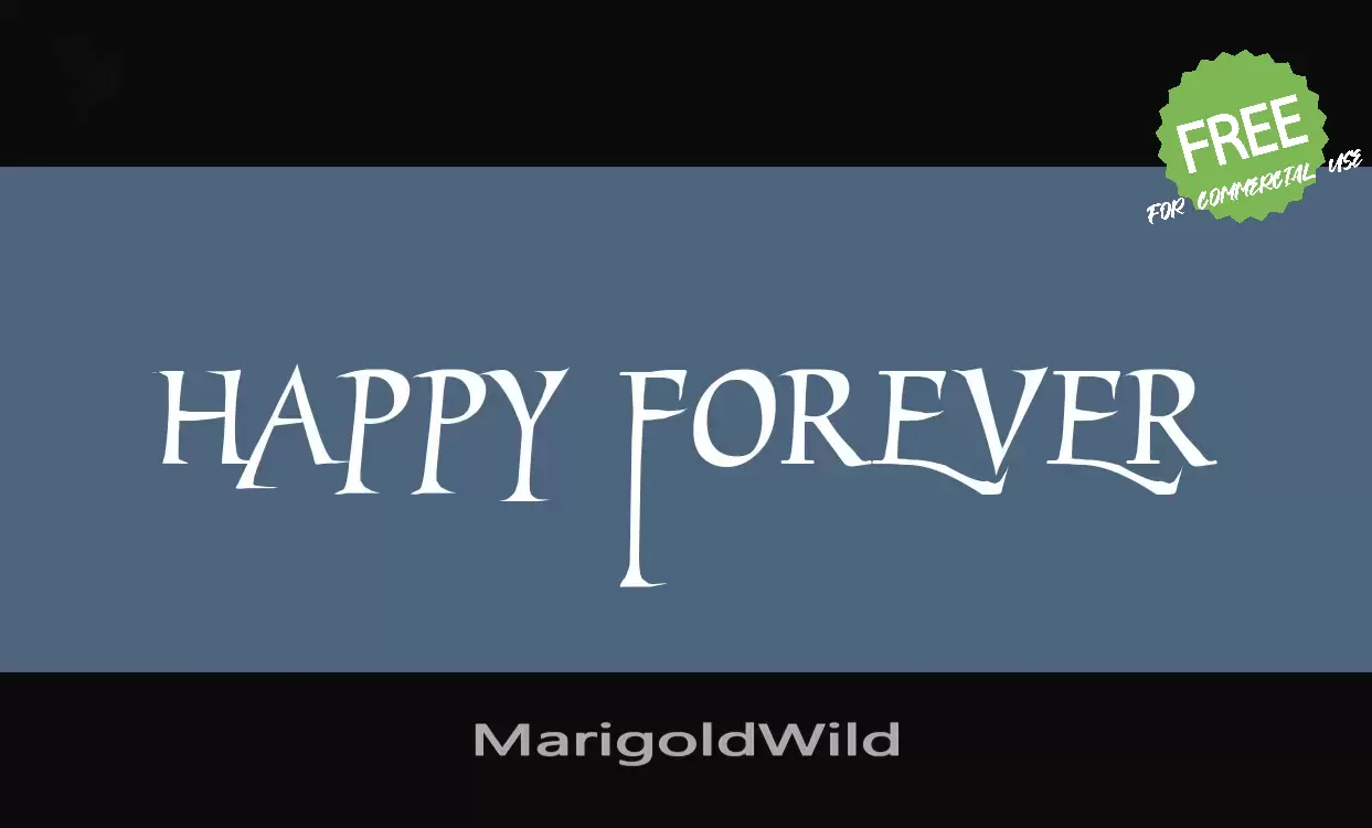 Font Sample of MarigoldWild