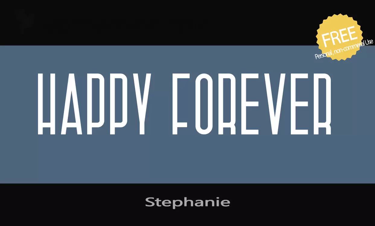「Stephanie」字体效果图