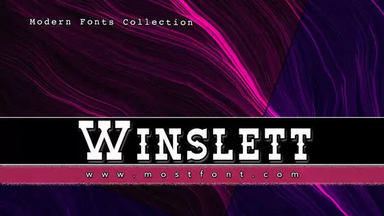 Typographic Design of Winslett