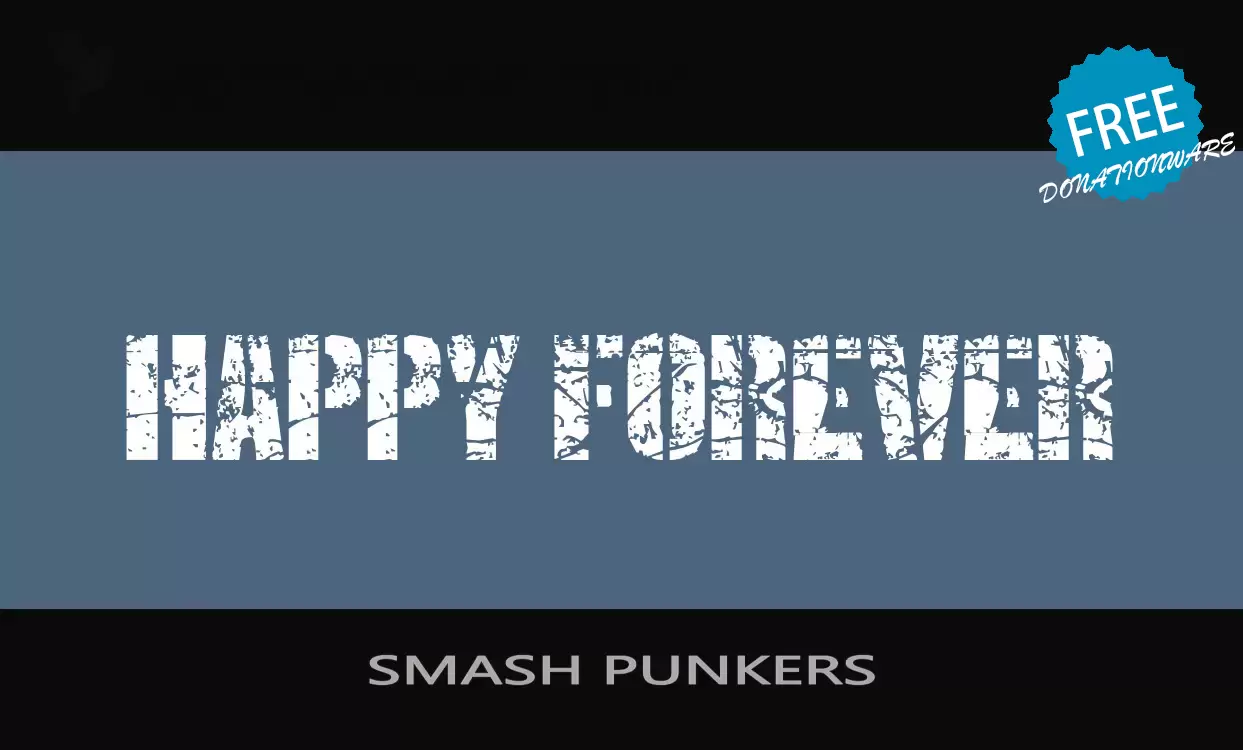 「SMASH-PUNKERS」字体效果图