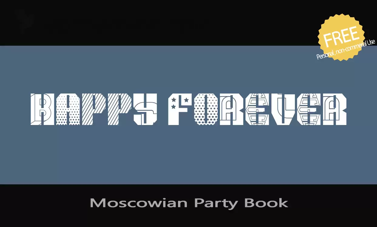 Font Sample of Moscowian-Party-Book