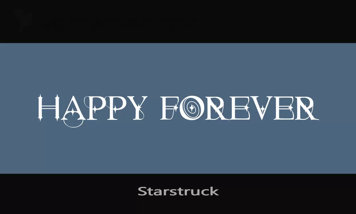「Starstruck」字体效果图