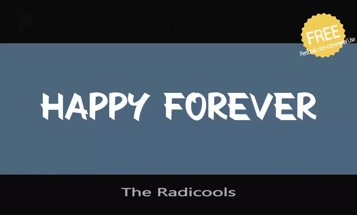 「The-Radicools」字体效果图