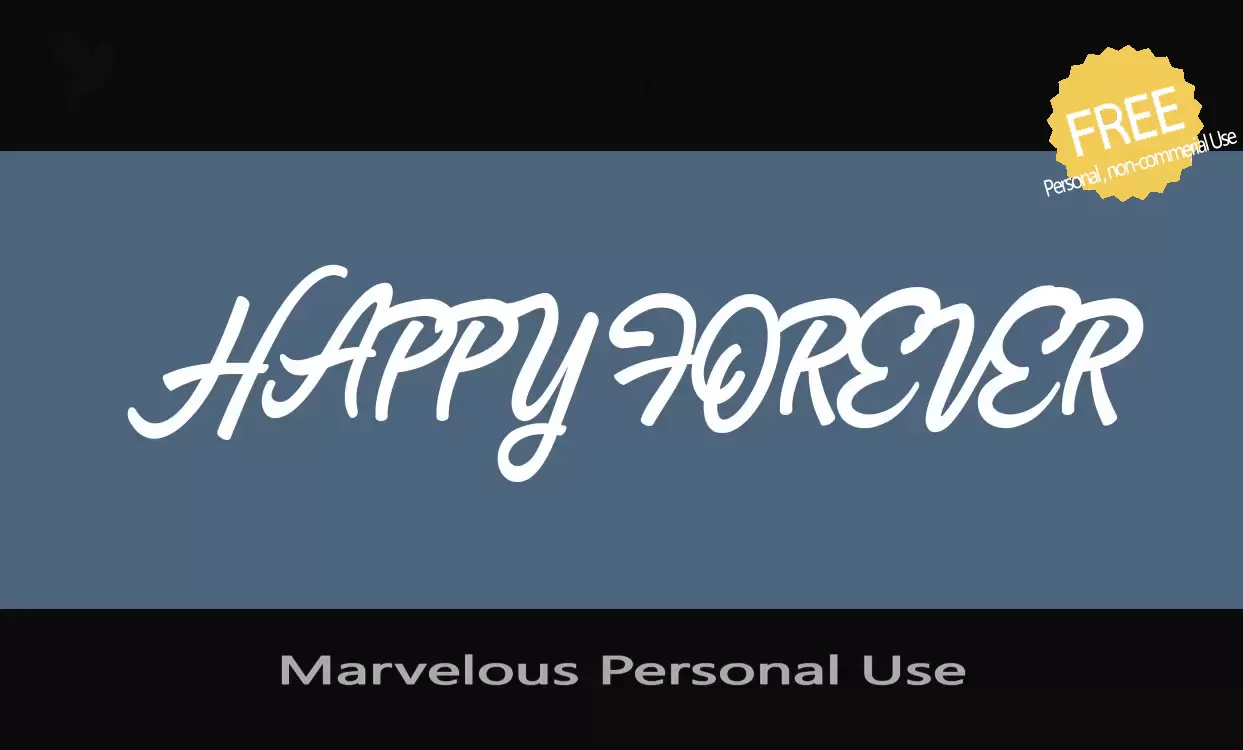 Font Sample of Marvelous-Personal-Use