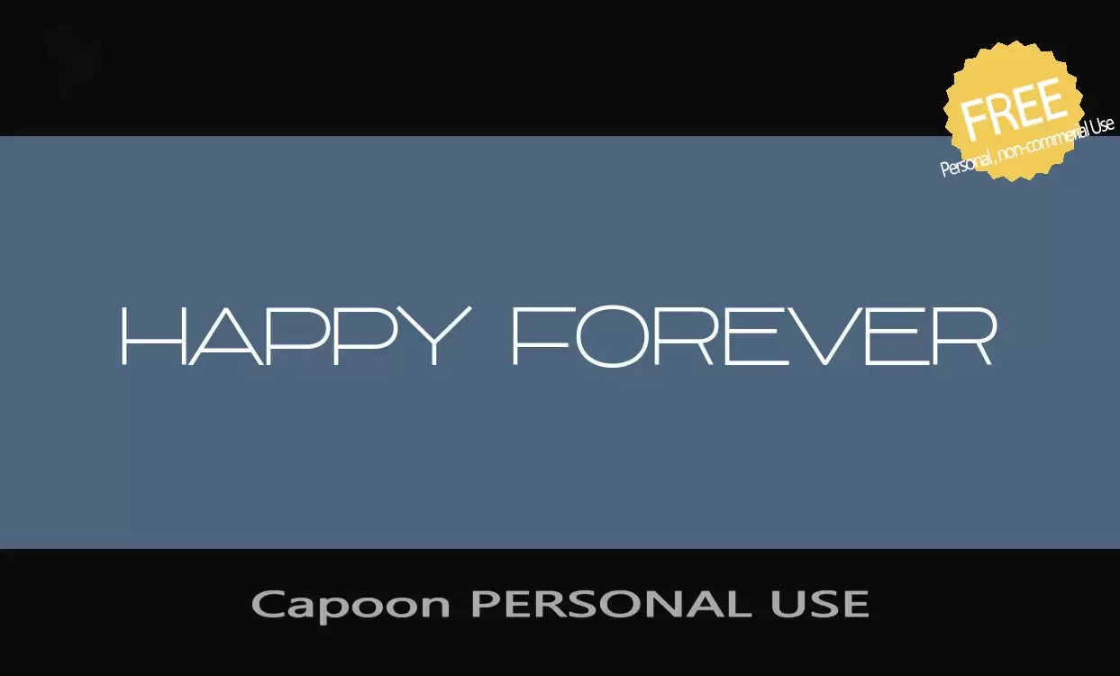 「Capoon-PERSONAL-USE」字体效果图