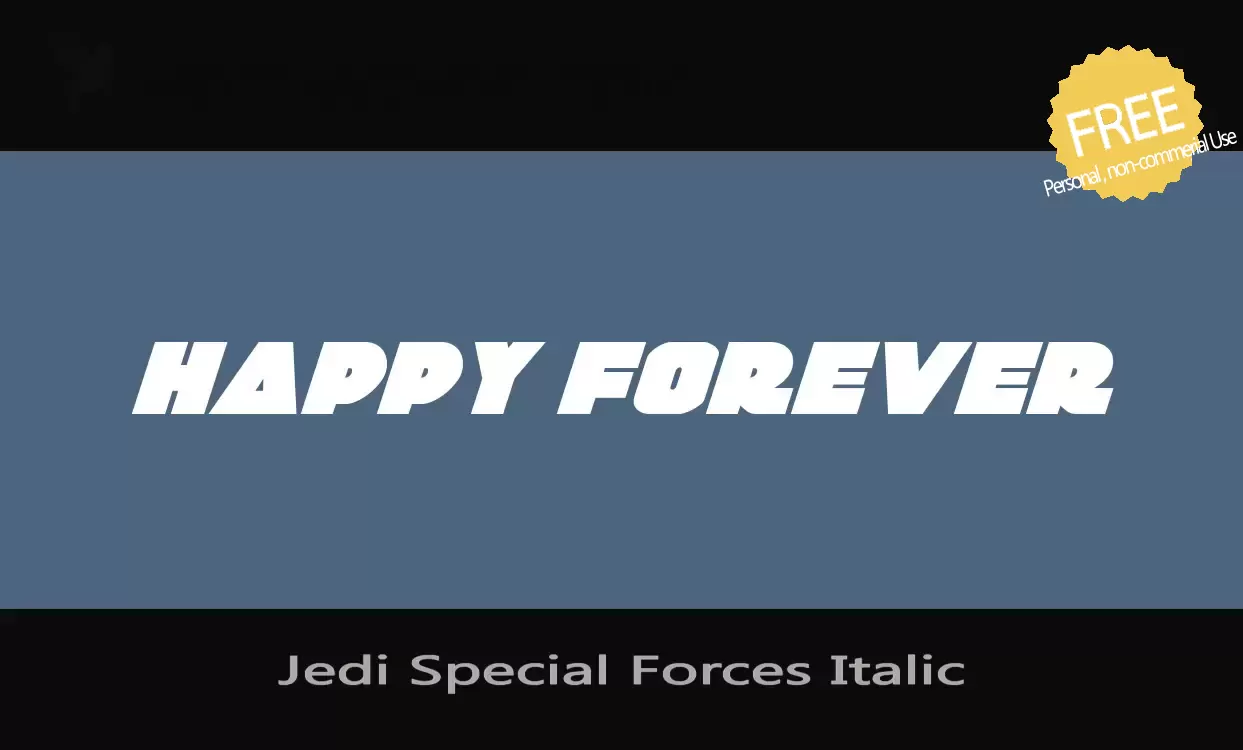 Font Sample of Jedi-Special-Forces-Italic