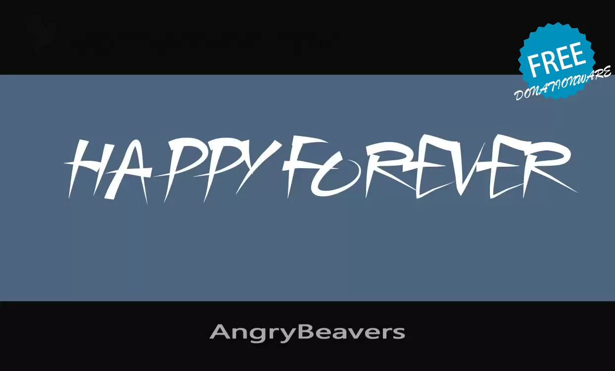 Font Sample of AngryBeavers