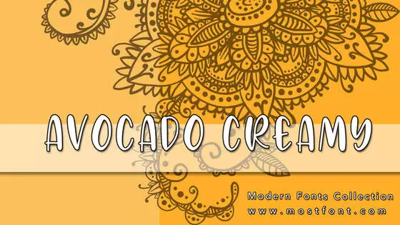 「Avocado-Creamy」字体排版图片