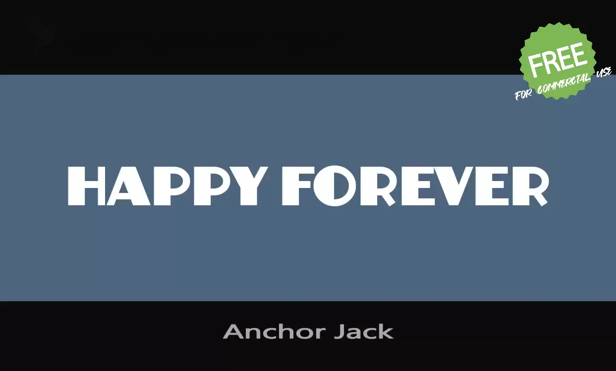 「Anchor-Jack」字体效果图