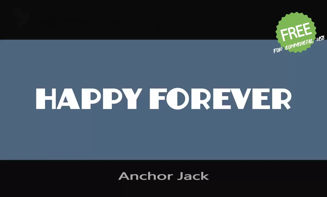 「Anchor Jack」字体效果图