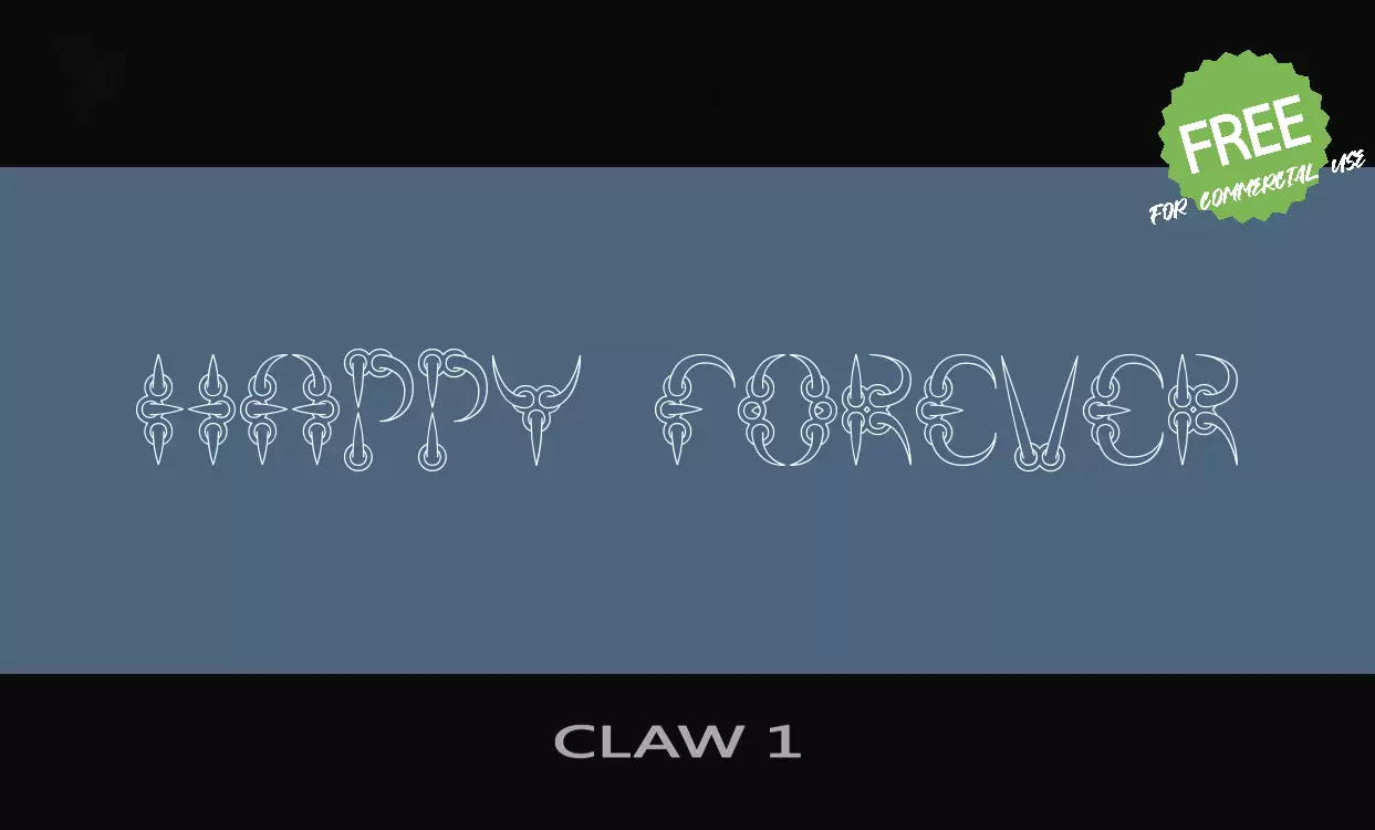Font Sample of CLAW-1-