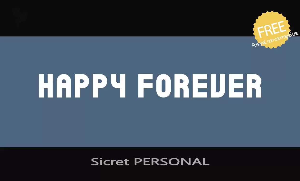 「Sicret-PERSONAL」字体效果图