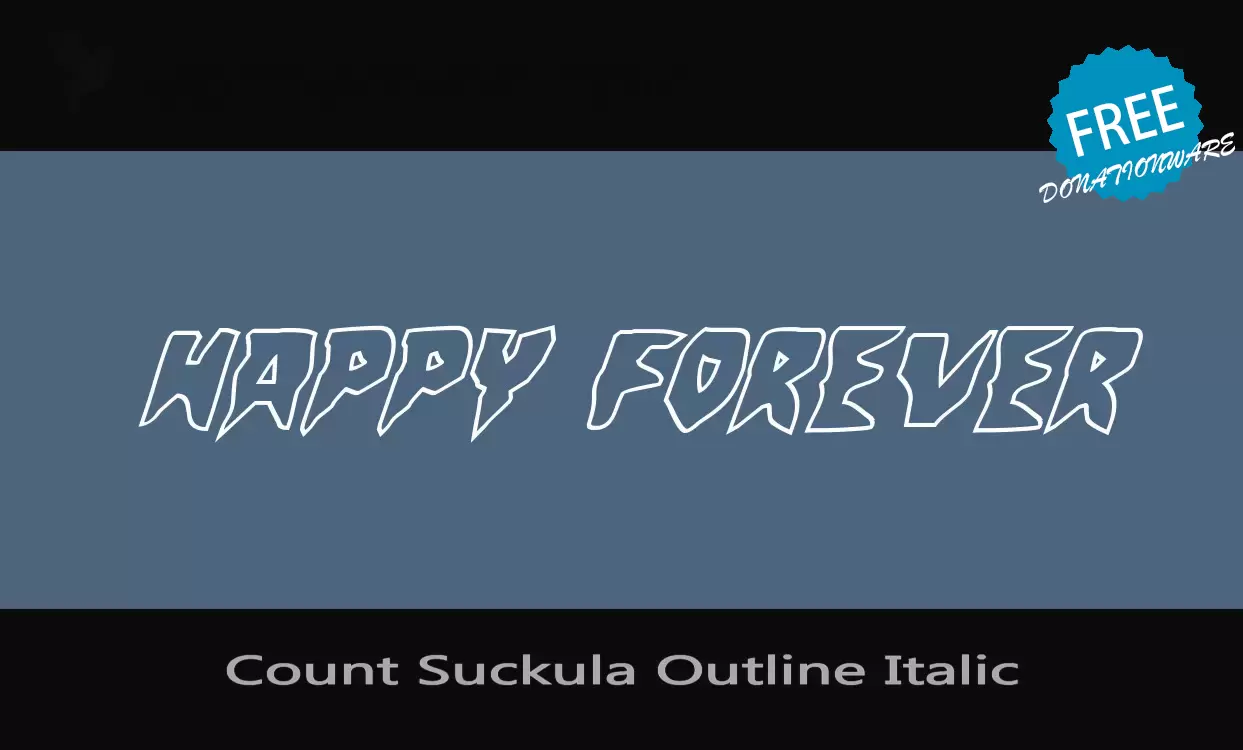 「Count-Suckula-Outline-Italic」字体效果图