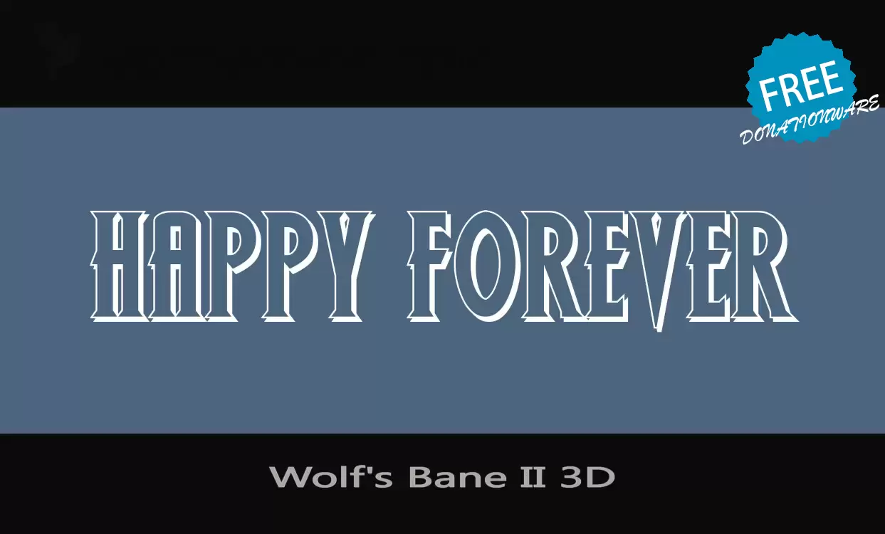 「Wolf's-Bane-II-3D」字体效果图