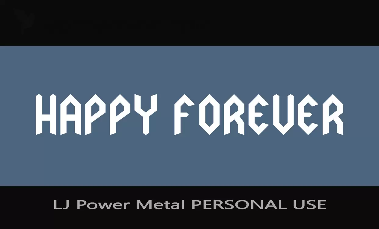 Font Sample of LJ-Power-Metal-PERSONAL-USE