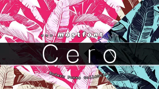 「Cero」字体排版样式