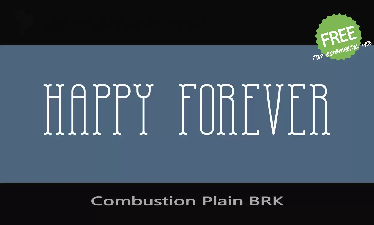 「Combustion-Plain-BRK」字体效果图