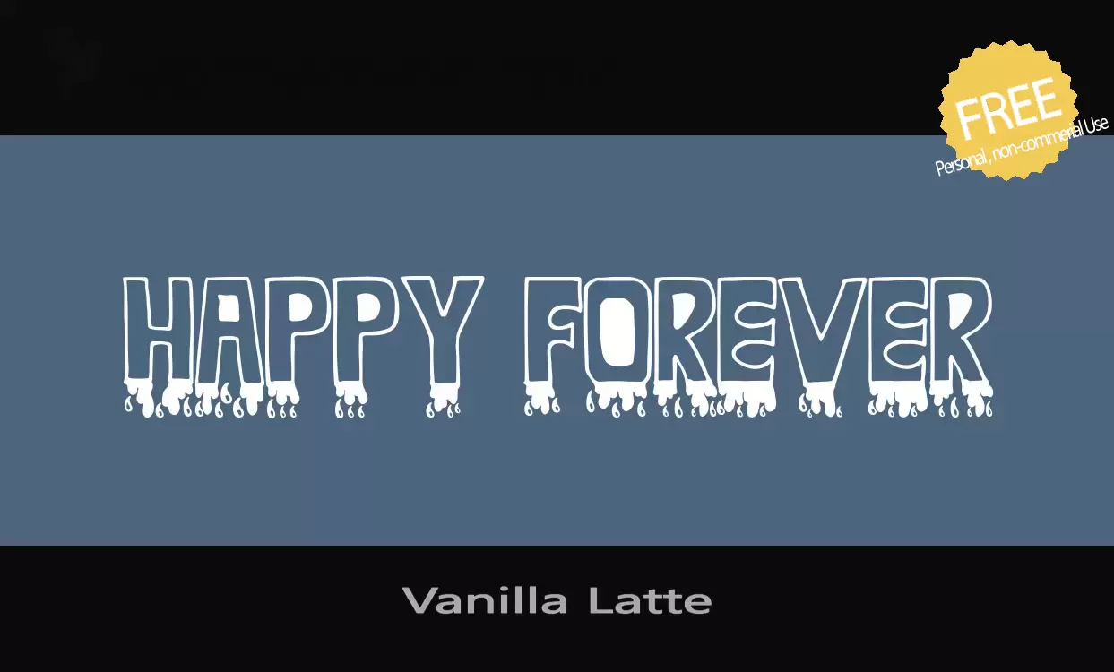 「Vanilla-Latte」字体效果图