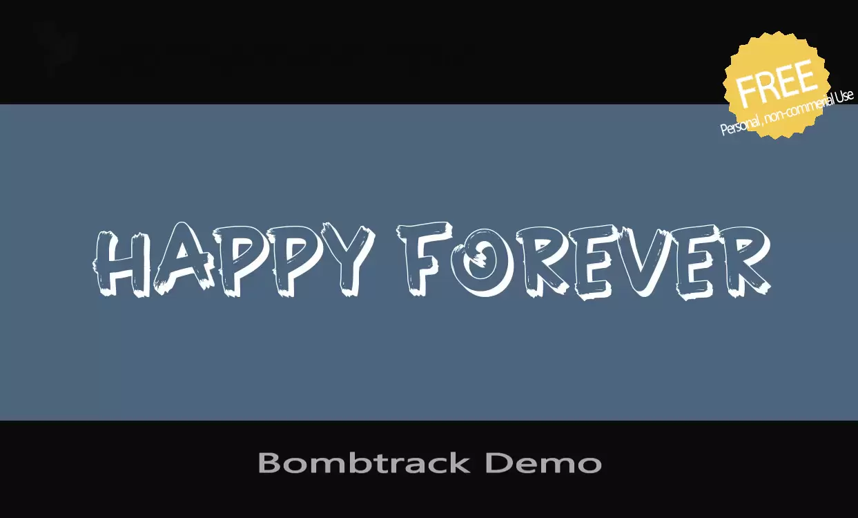 「Bombtrack-Demo」字体效果图