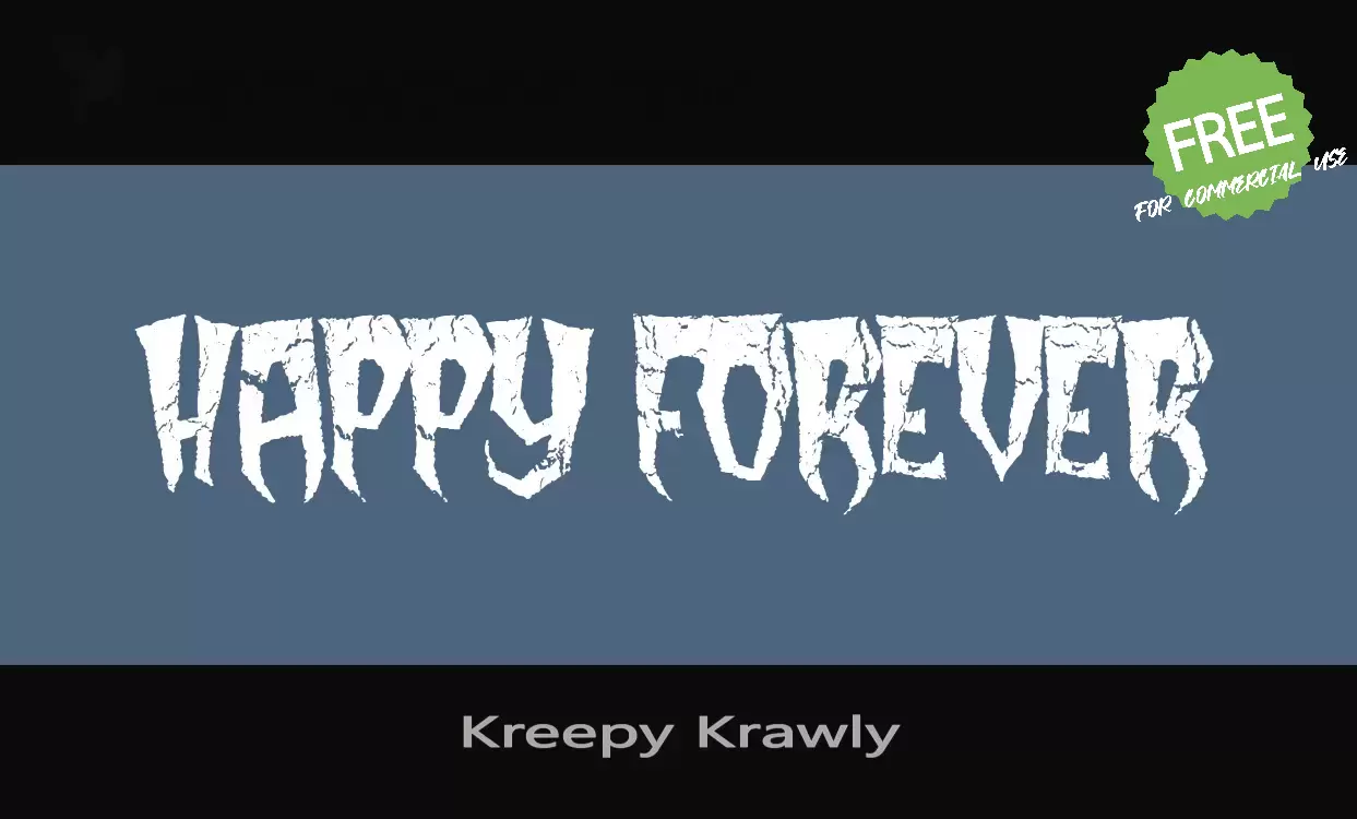 「Kreepy-Krawly」字体效果图