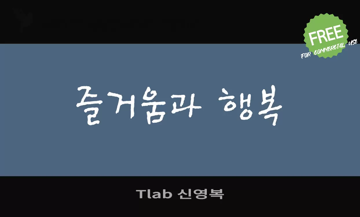 Font Sample of Tlab-신영복