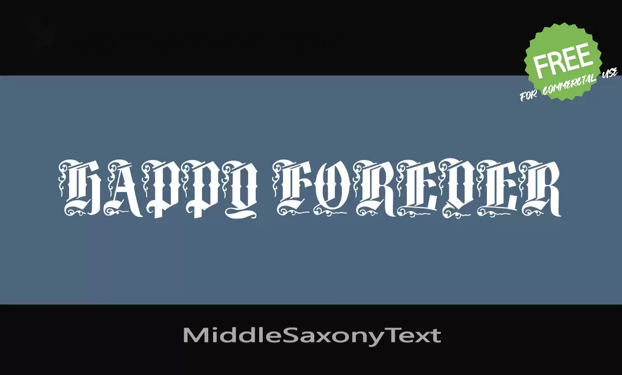Font Sample of MiddleSaxonyText
