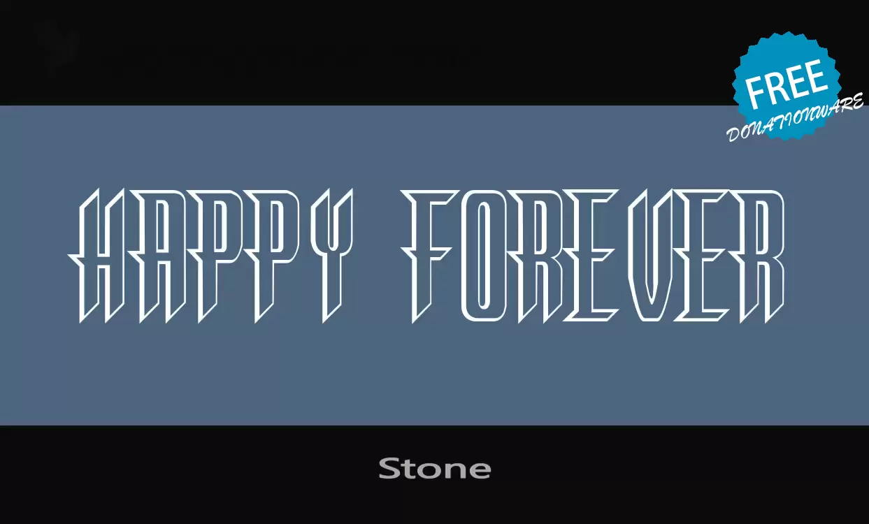 Font Sample of Stone