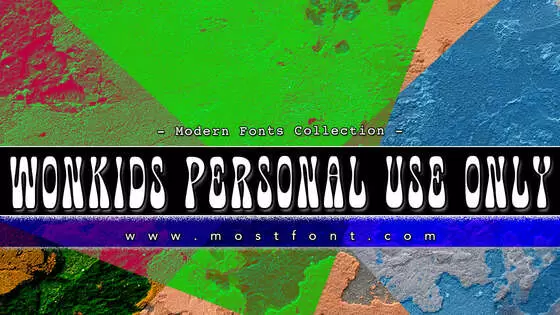Typographic Design of Wonkids-PERSONAL-USE-ONLY
