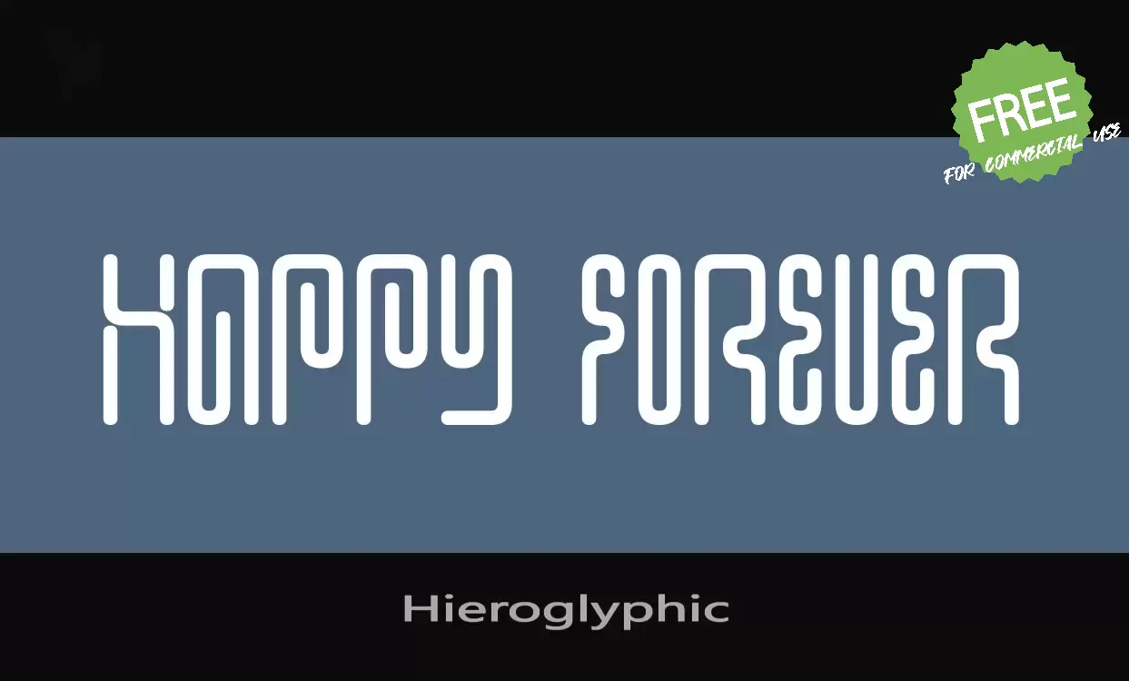 Font Sample of Hieroglyphic