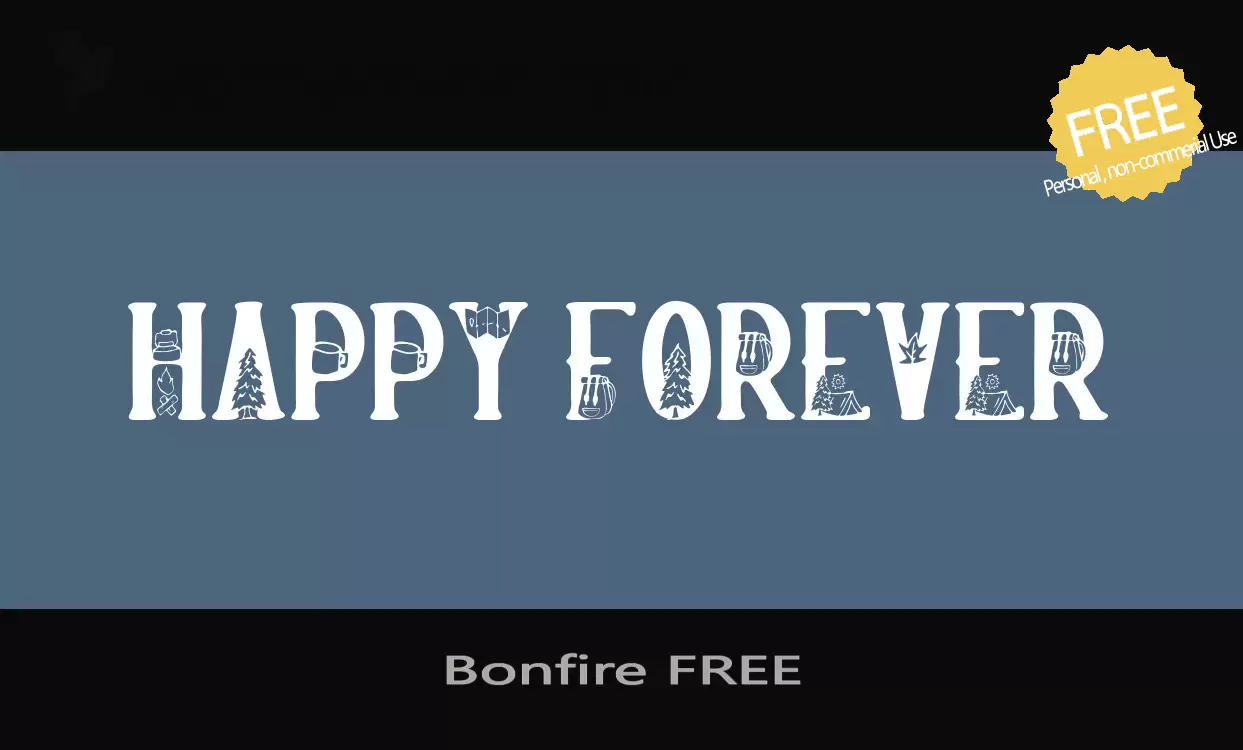 「Bonfire-FREE」字体效果图