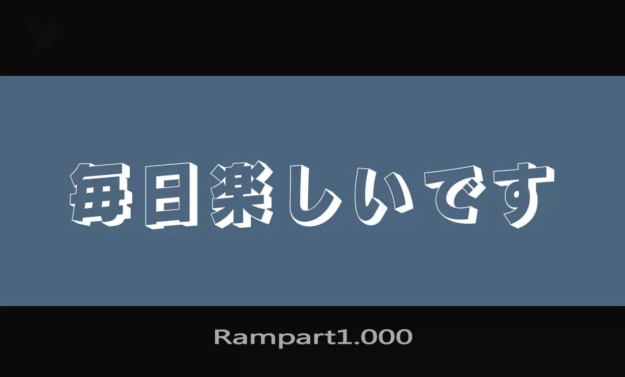 「Rampart1.000」字体效果图