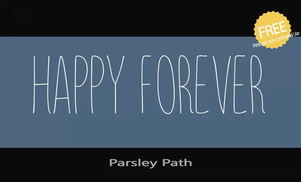 「Parsley-Path」字体效果图